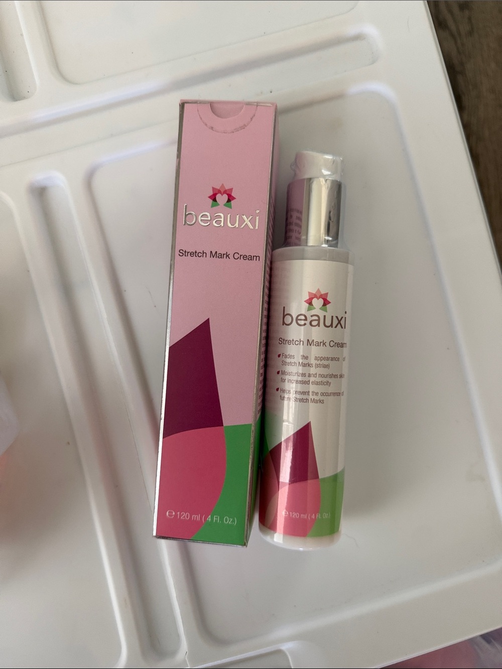 Beauxi Pink & Green Stretch Mark Cream – Hydrating Women's Moisturizer